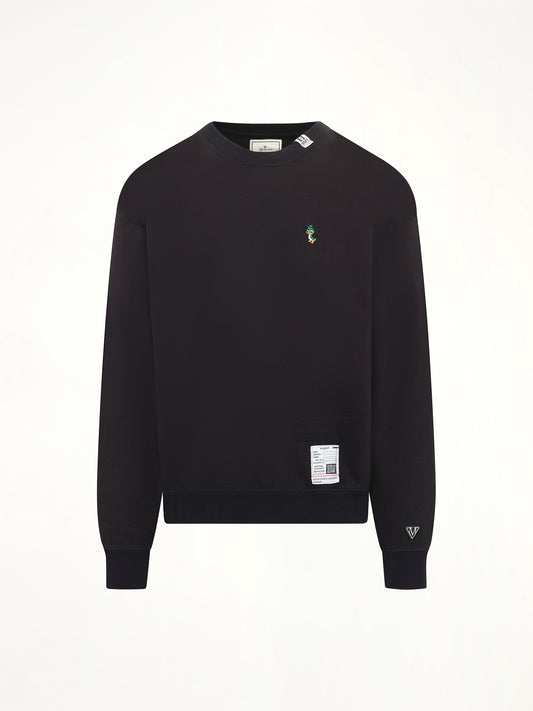 Leon Embroidery Pullover in Black