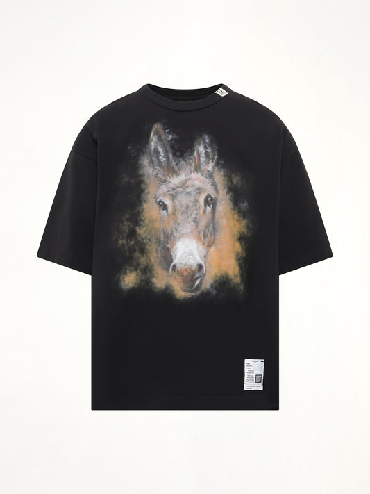 Horse Printed T-Shirt in Black