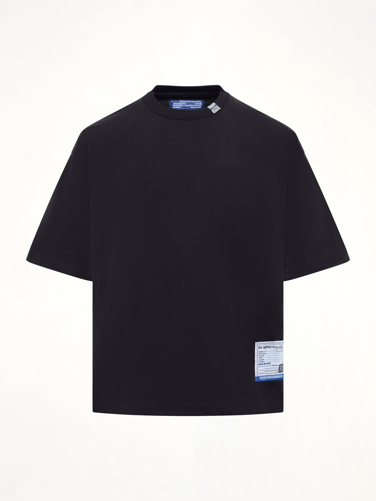 Instrumental Heavy Weight Pocket T-Shirt in Black