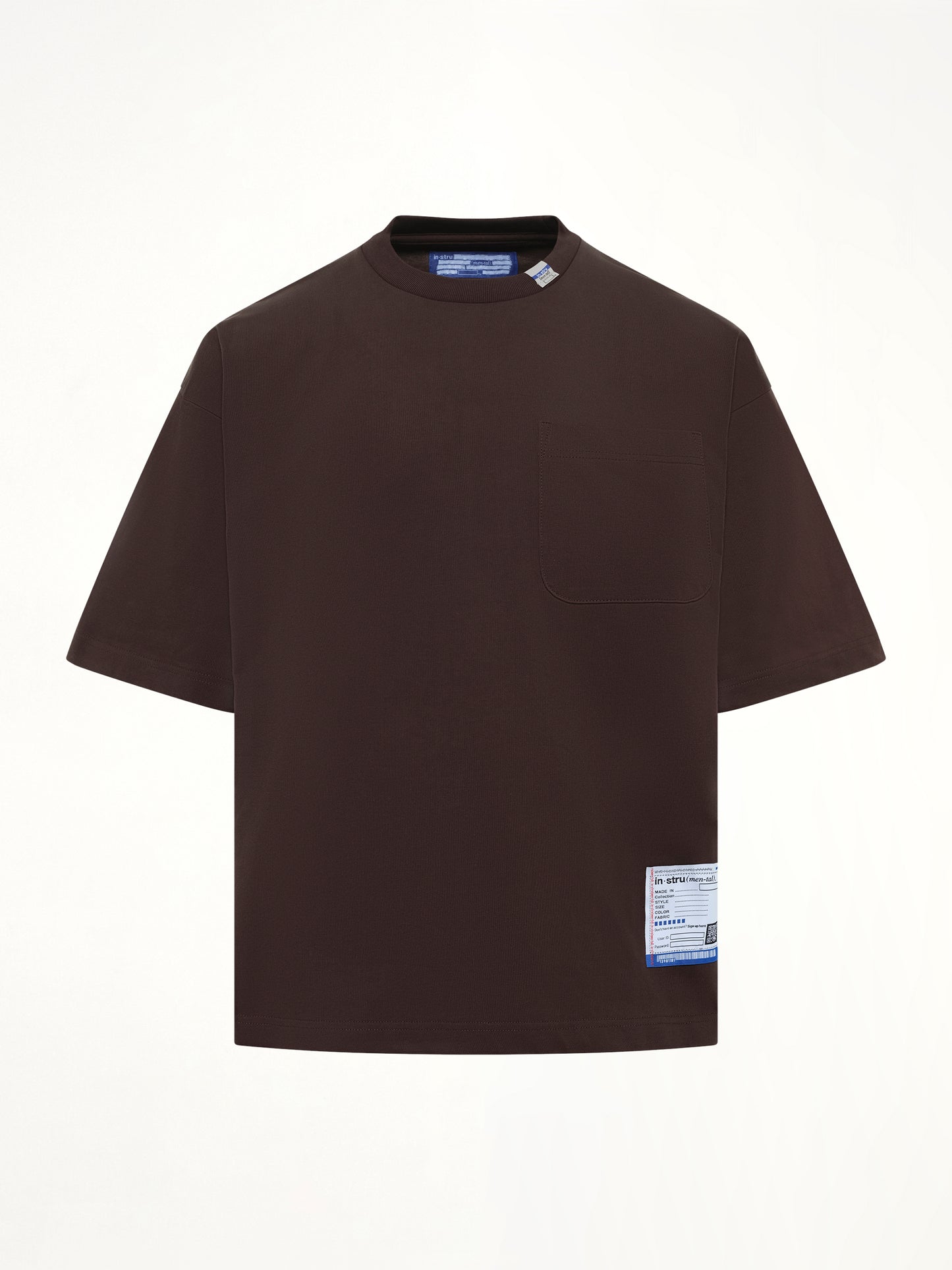Instrumental Heavy Weight Pocket T-Shirt in Brown