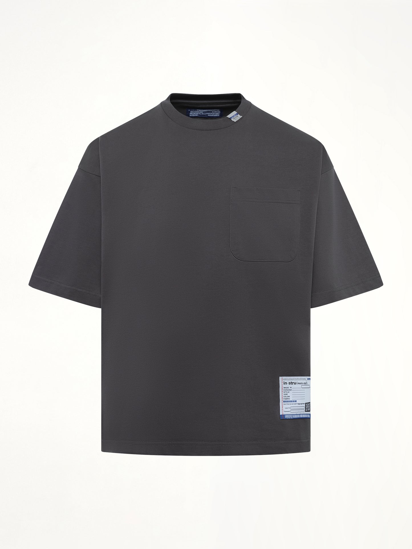 Instrumental Heavy Weight Pocket T-Shirt in Dark Gray
