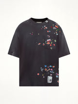 Kids Sticker T-Shirt in Black