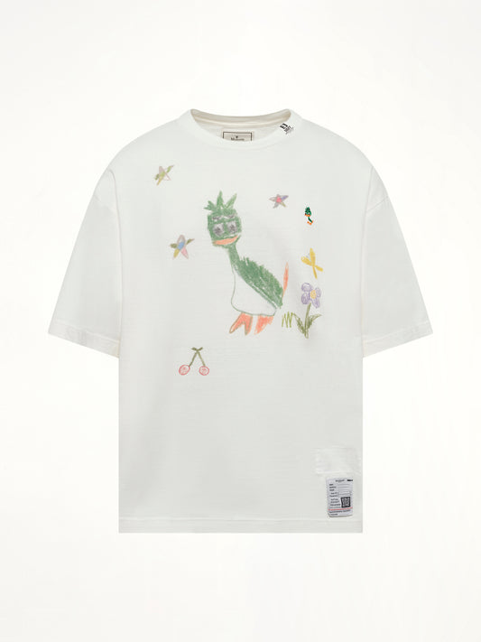 Leon Kids Doodle T-Shirt in White