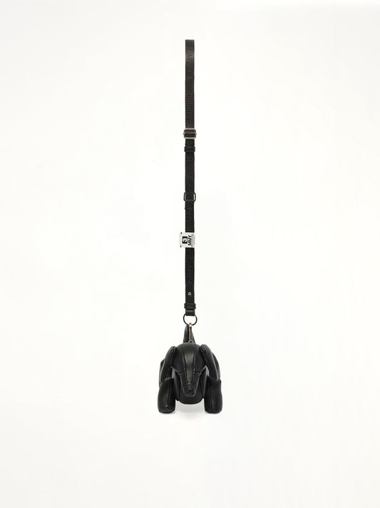 Mini Dachshund Bag in Black