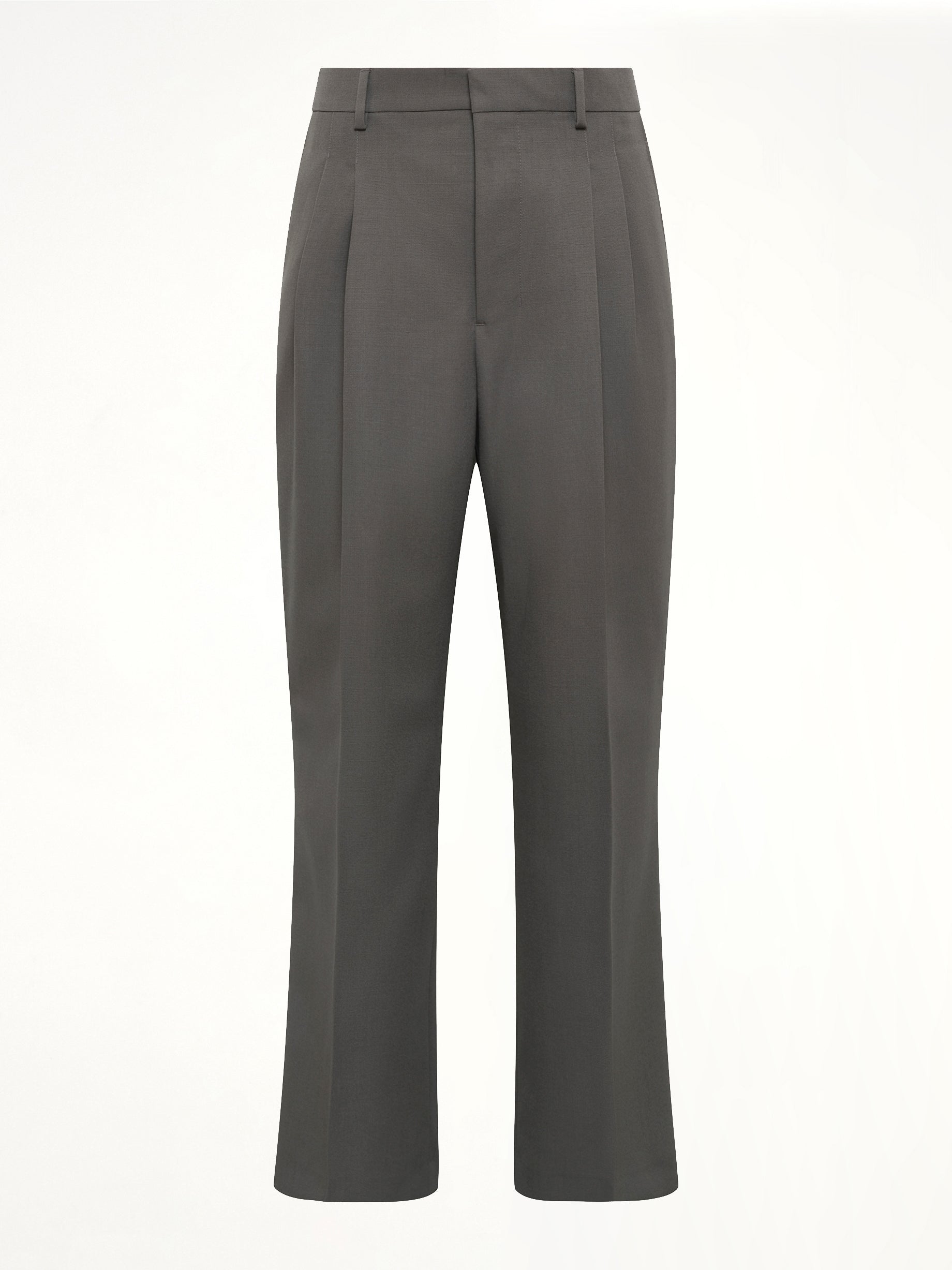 AMI PARIS Low Waist Wide Trouser in Carbon Product Photo from MARAIS