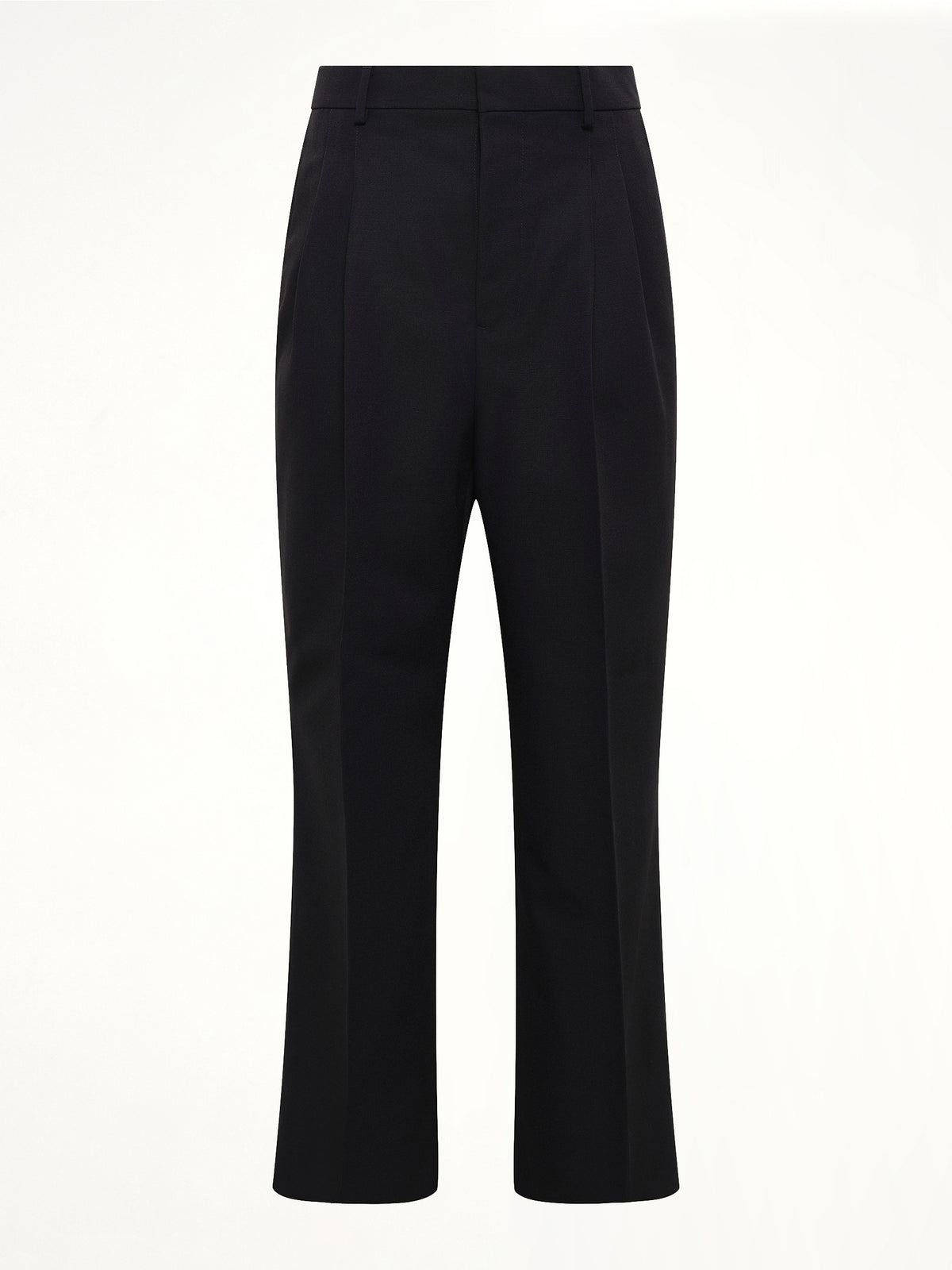 블랙 로우 웨이스트 와이드 바지