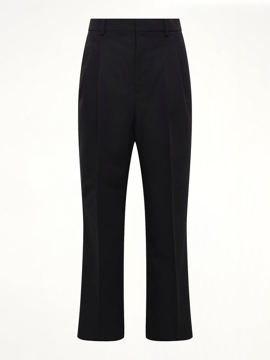Low Waist Wide Trouser in Black