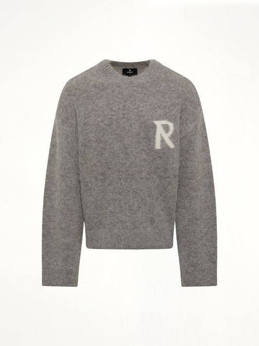 Logo Knit Sweater in Grey