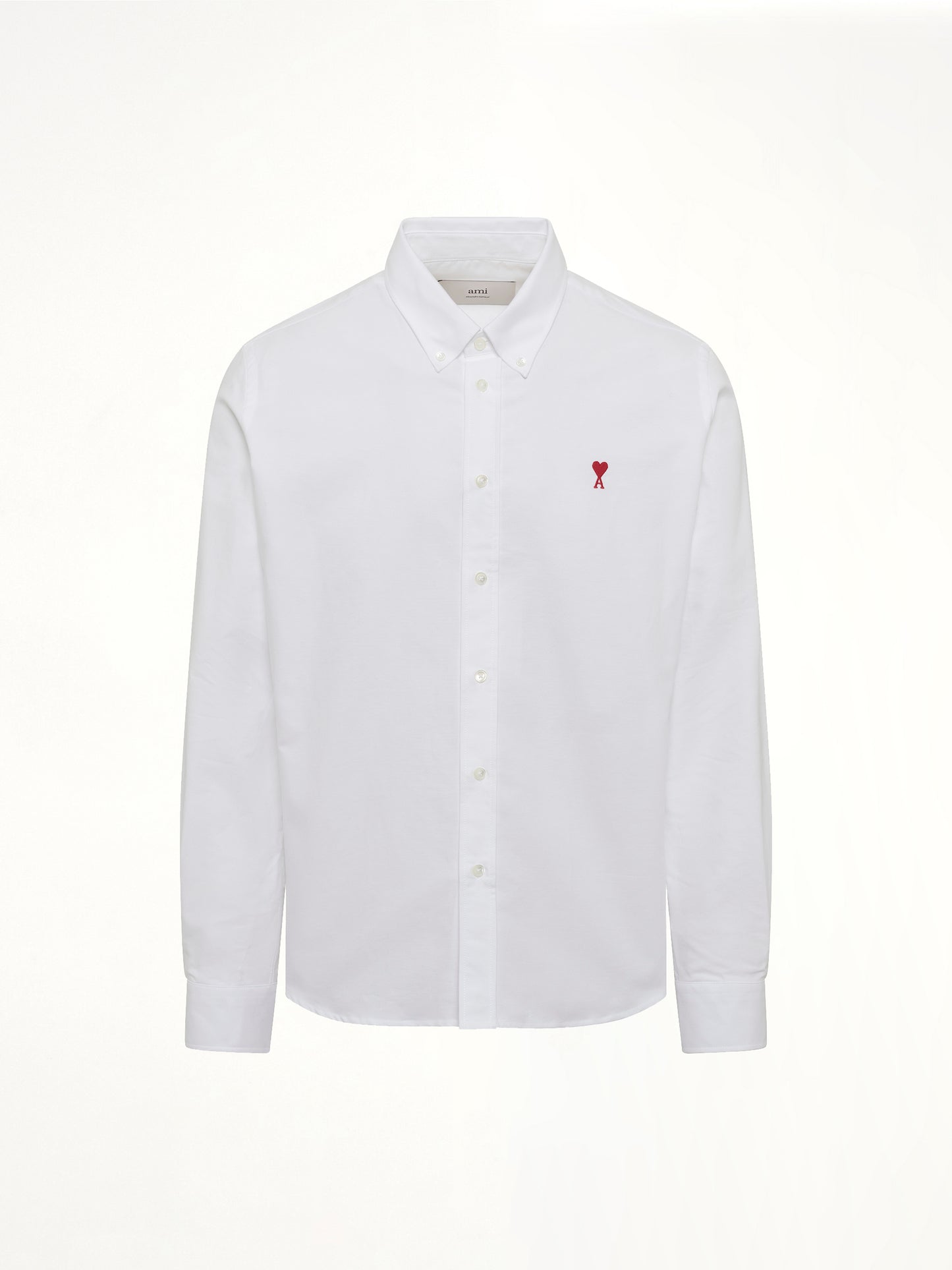 Embroidered ADC Long Sleeve Shirt in White