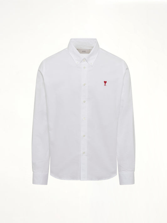 Embroidered ADC Long Sleeve Shirt in White