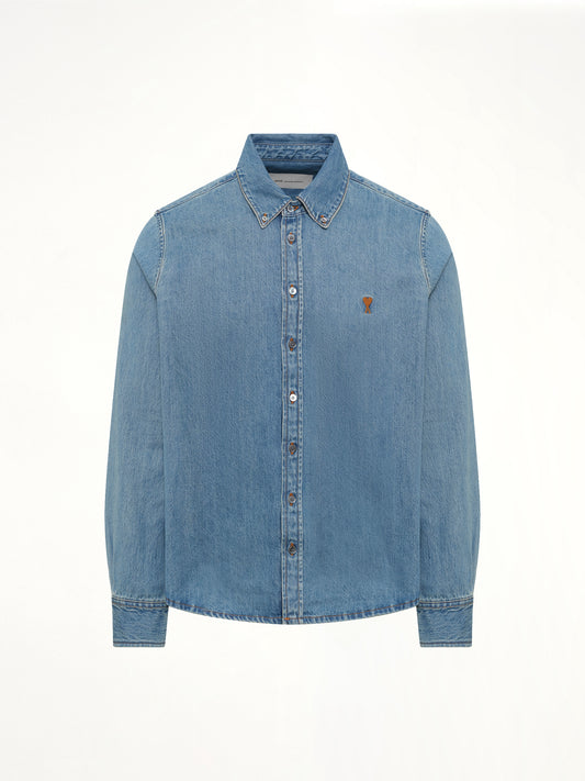 Contrasted Ami De Coeur Shirt in Blue