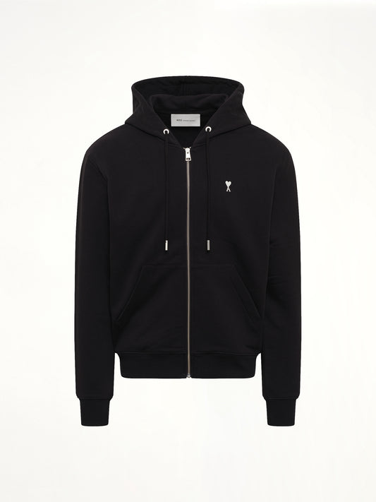 Contrasted ADC Zip Hoodie in Black