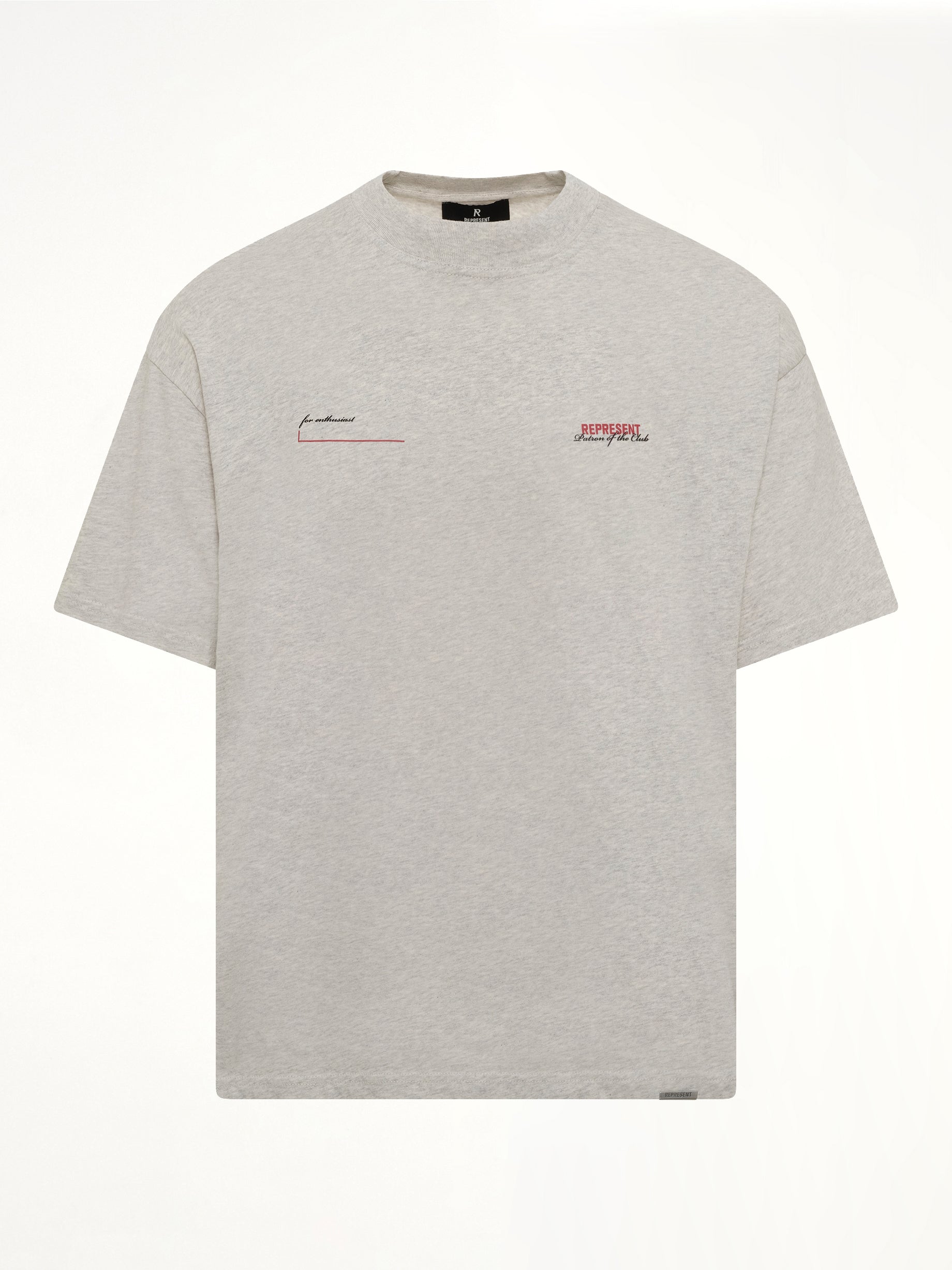 REPRESENT Patron of The Club T-Shirt in Cream Marl Product Photo from MARAIS