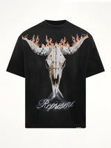 British Cowboys T-Shirt in Stained Black