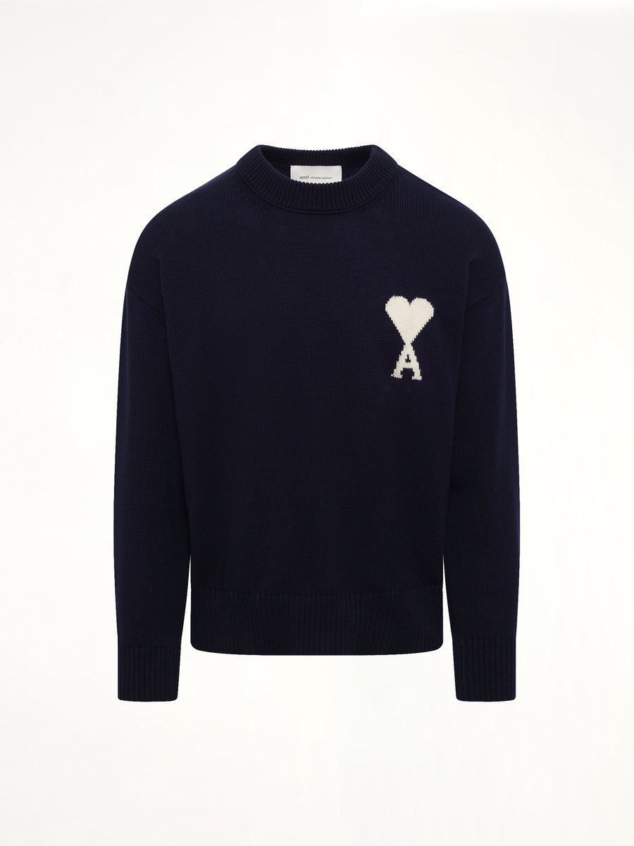 Contrasted Ami De Coeur Sweater in Navy