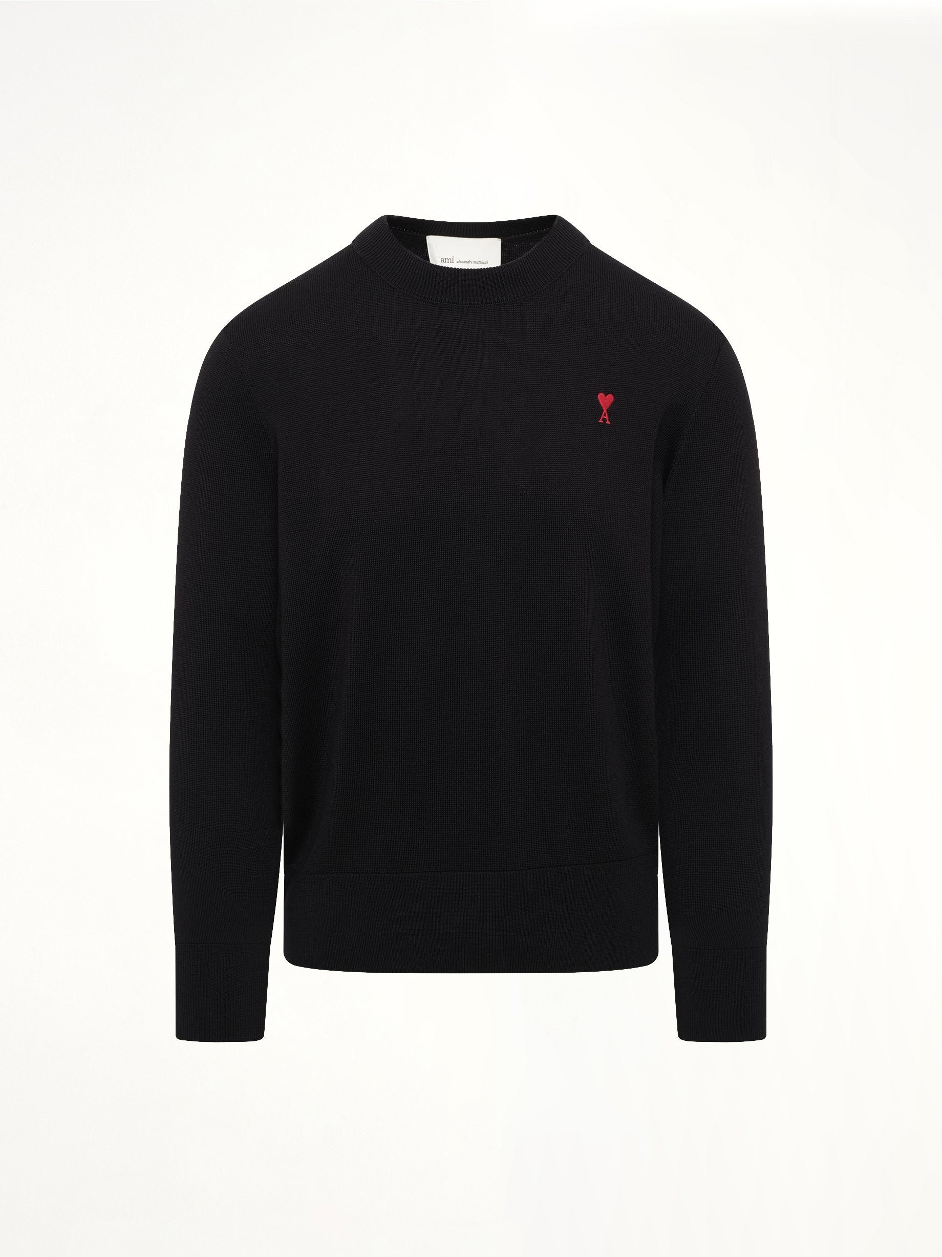 AMI PARIS Small ADC Sweater in Black Product Photo from MARAIS