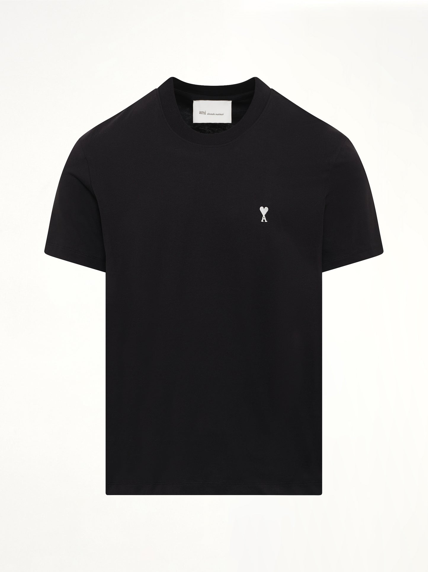 Contrasted Ami De Coeur T-Shirt in Black
