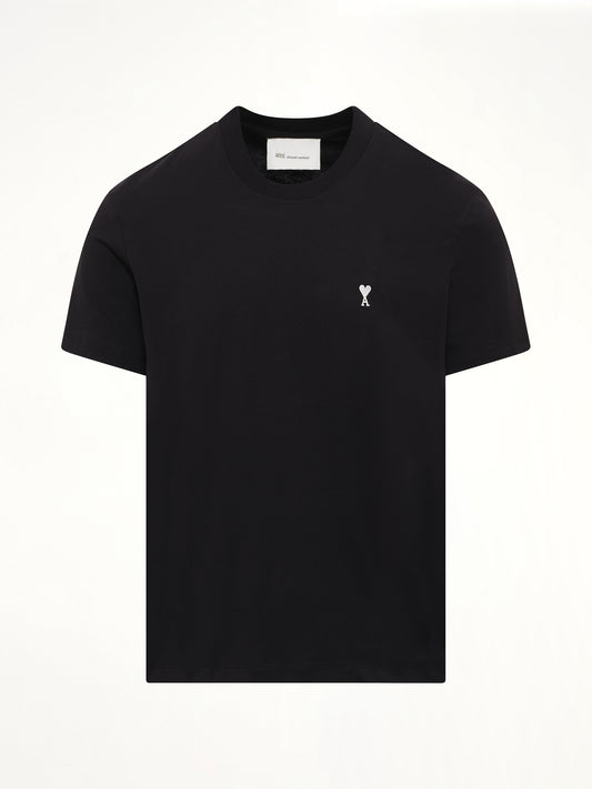 Contrasted Ami De Coeur T-Shirt in Black