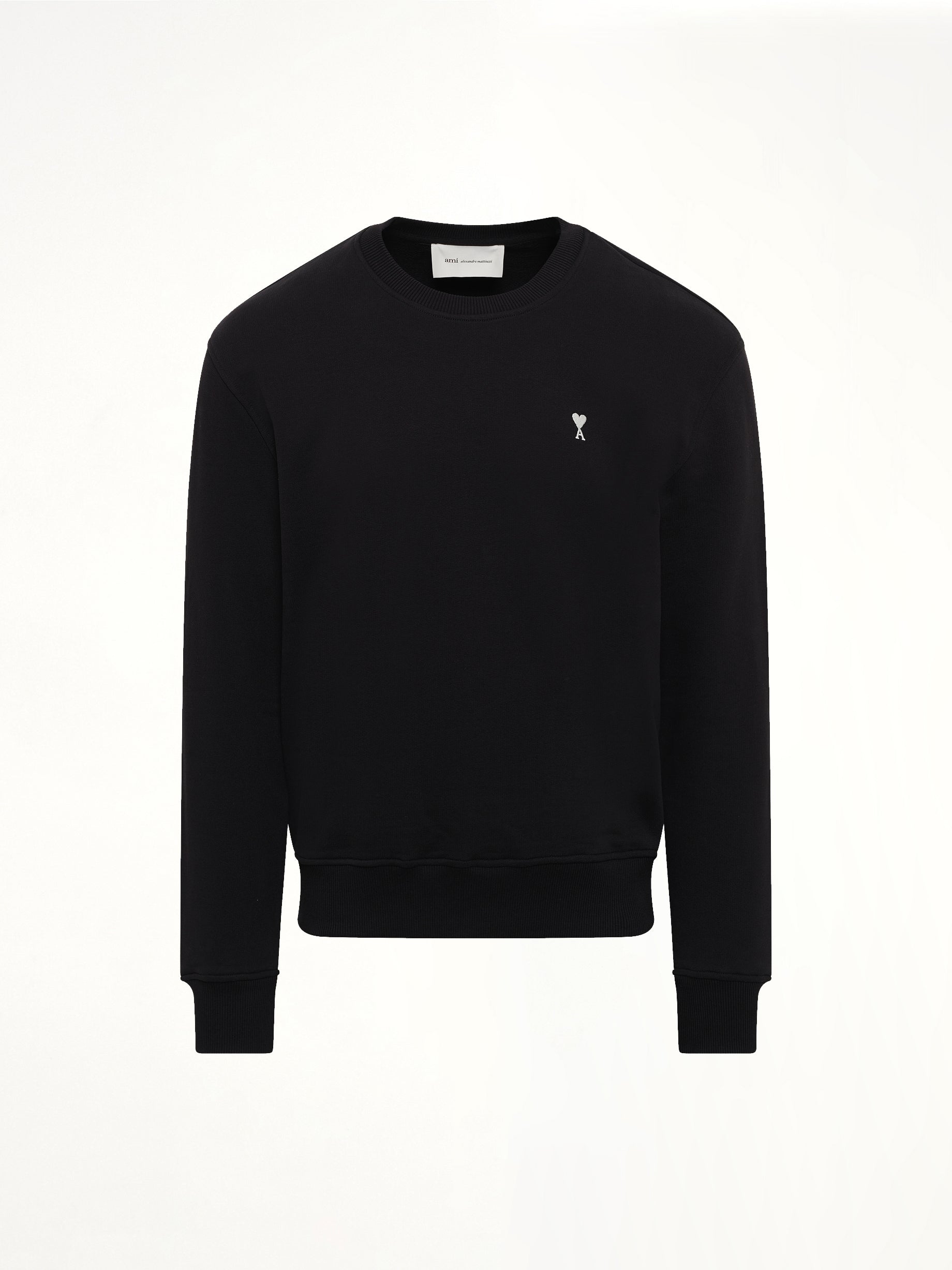AMI PARIS Contrasted ADC Sweatshirt in Black Product Photo from MARAIS