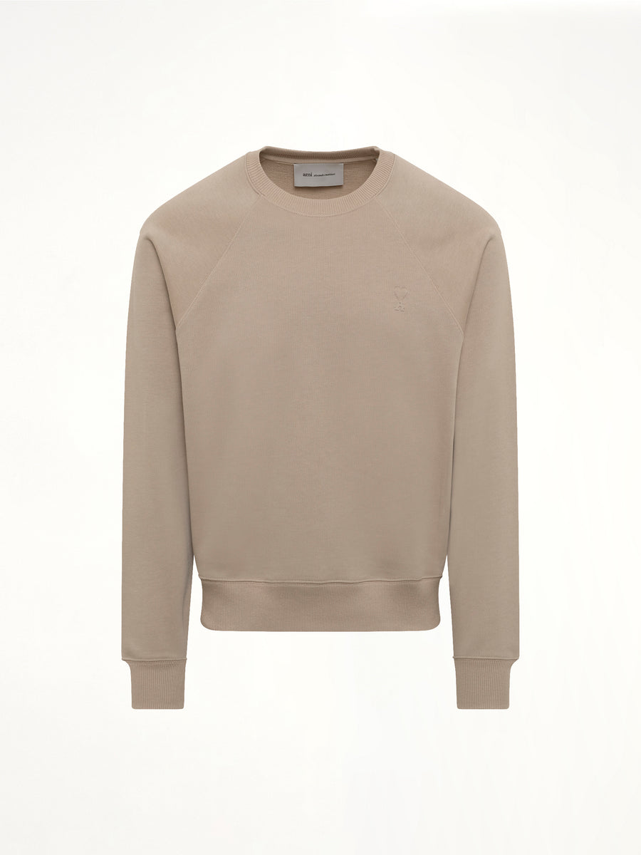 Small Embossed ADC Sweatshirt in Beige Taupe