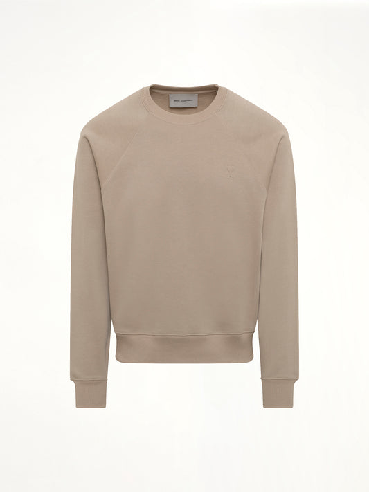 Small Embossed ADC Sweatshirt in Beige Taupe