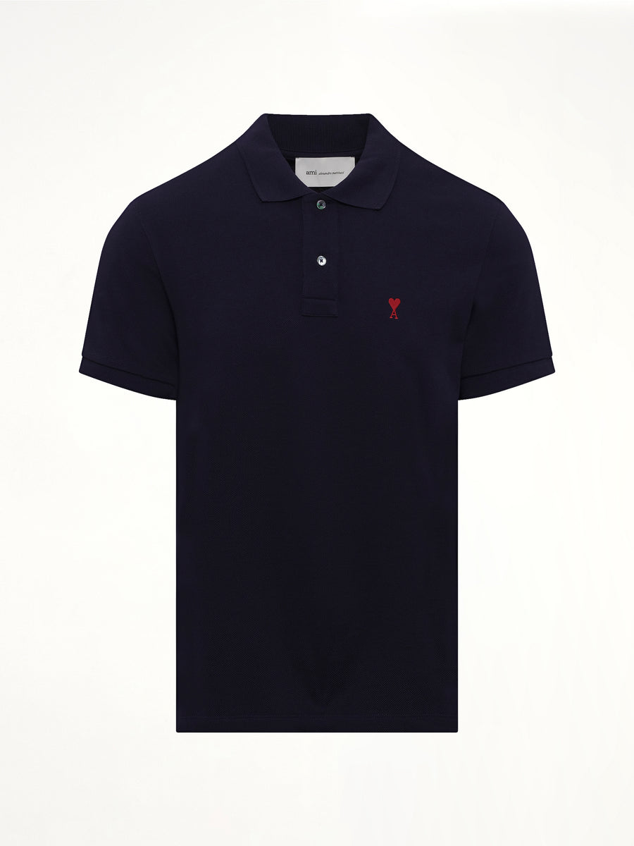 Ami De Coeur Polo in Navy/Red