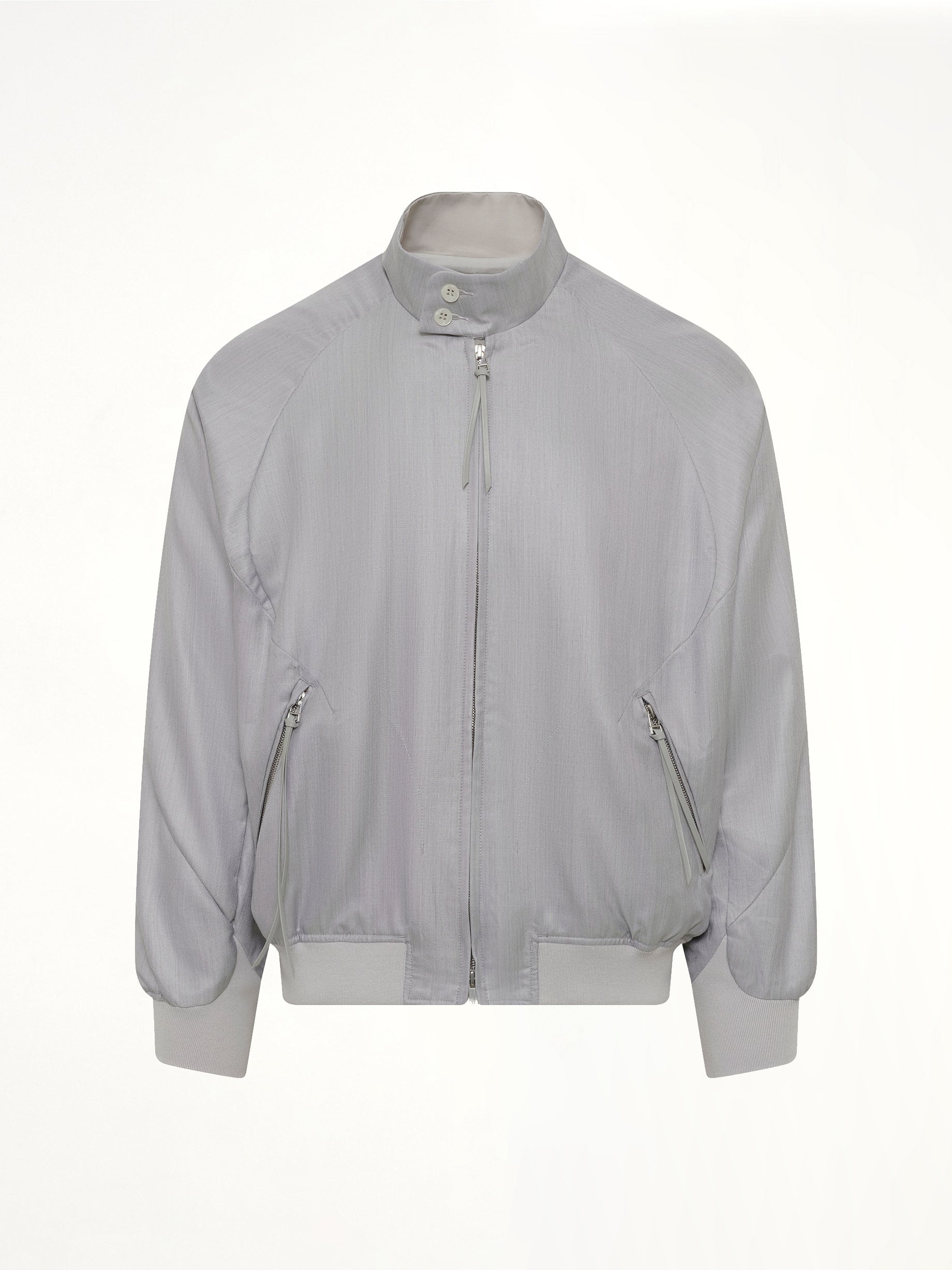 POST ARCHIVE FACTION Opening Bomber (2026) in Grey Product Photo from MARAIS