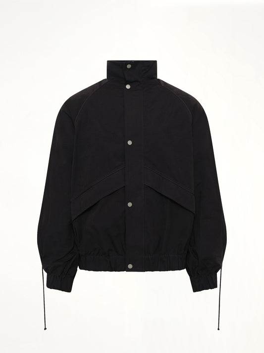 Back Fold Track Jacket in Black