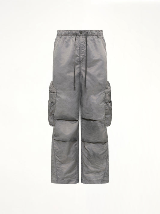 Sandwashed Nylon Cargos in Grey