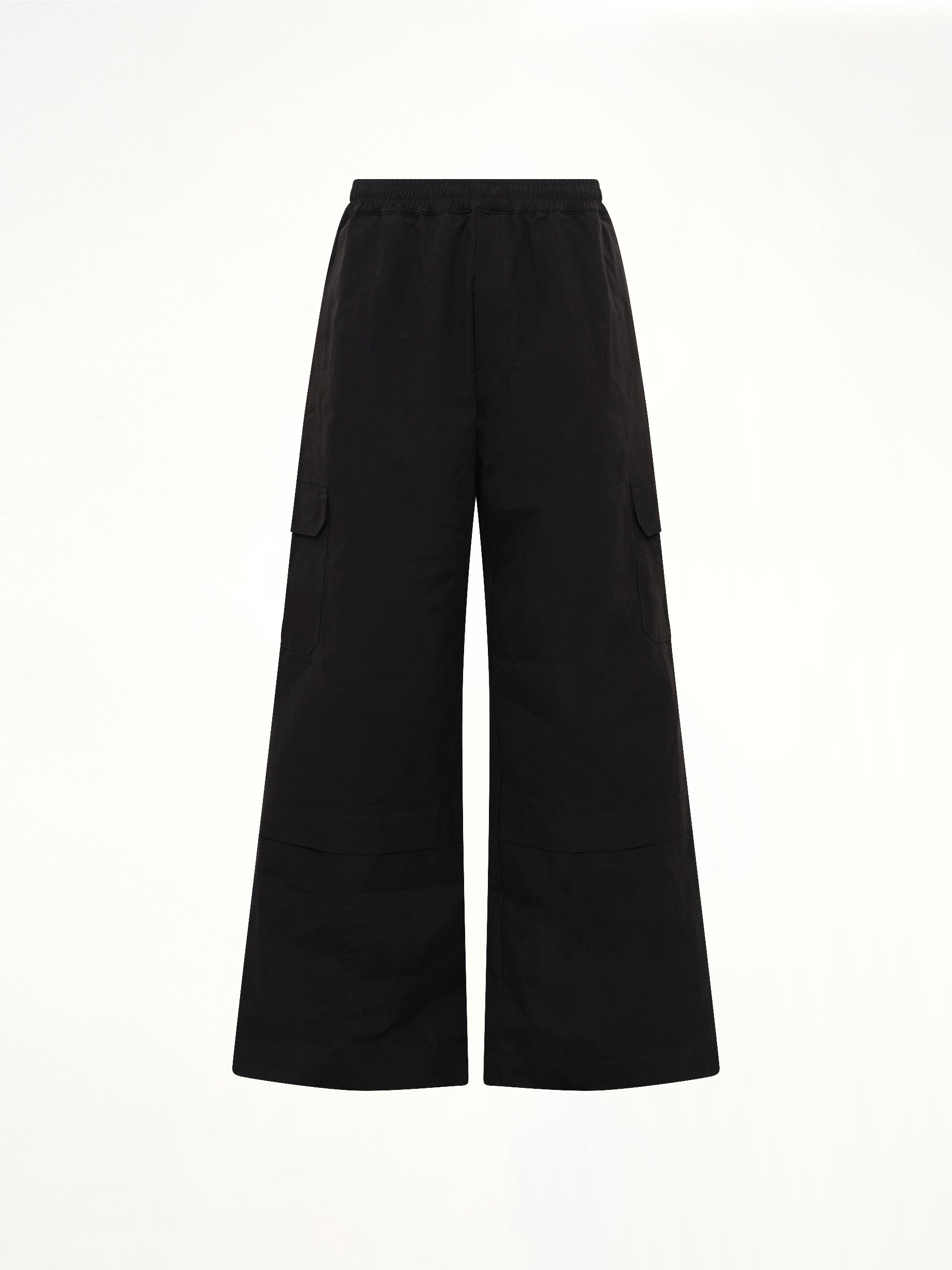 EGONLAB Sculpted Track Trouser in Black Product Photo from MARAIS
