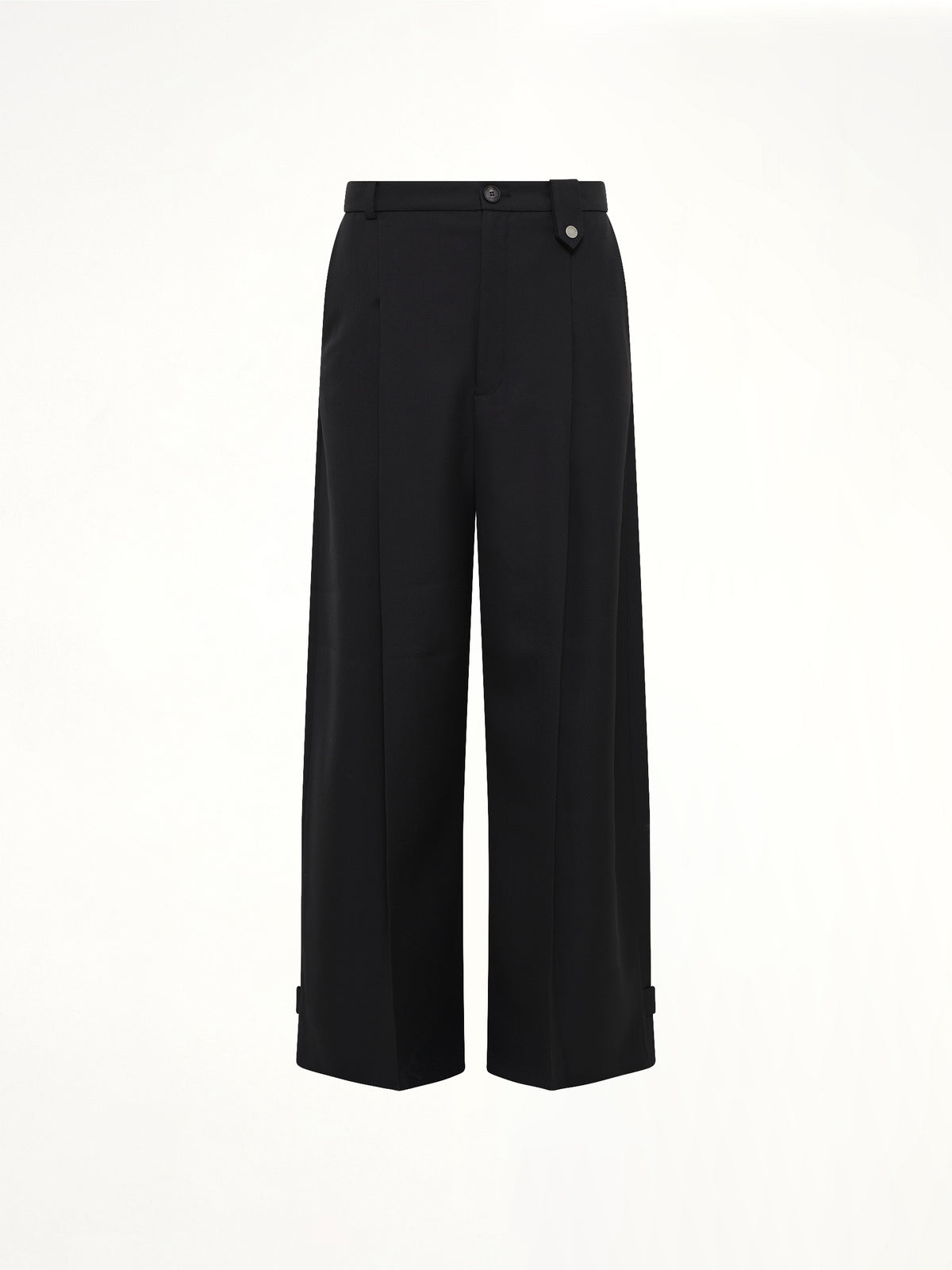 Fluid Tailored Wide Leg Pants in Black