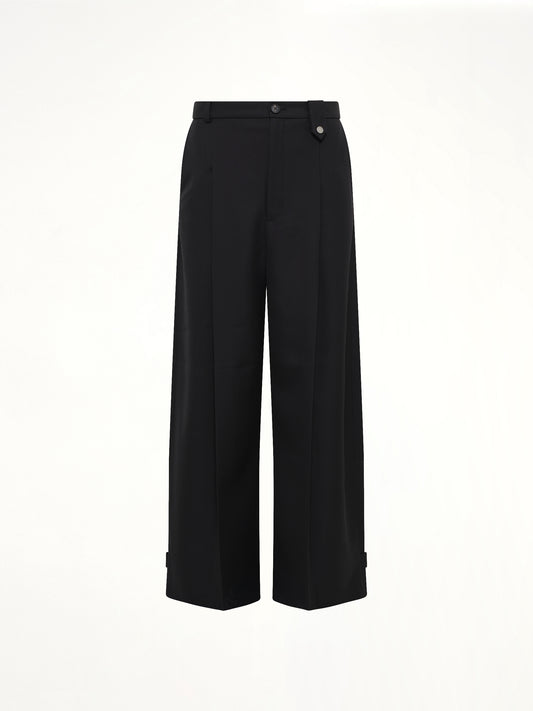 Fluid Tailored Wide Leg Pants in Black