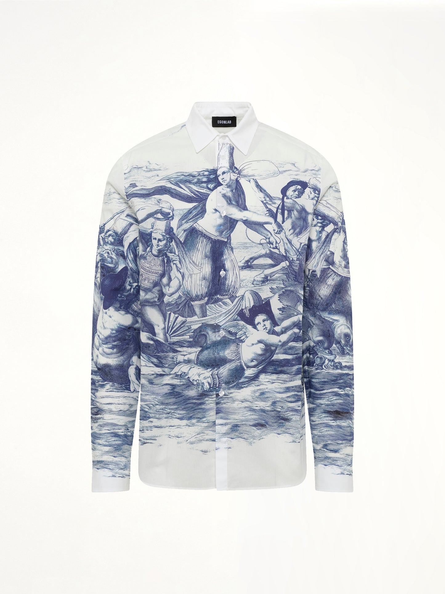 Breizh print Long Sleeve Shirt in Blue