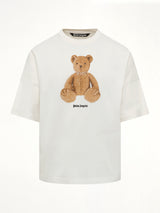 Bear Over T-Shirt in Off White/Brown