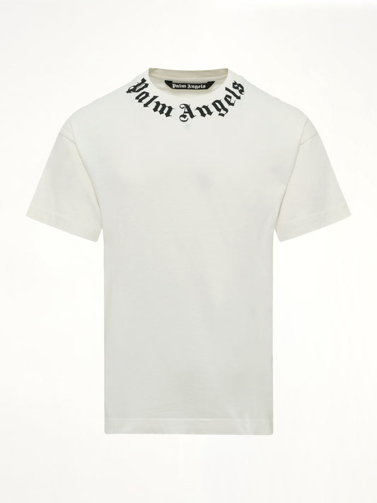 Neck Logo Regular T-Shirt in Off White/Black