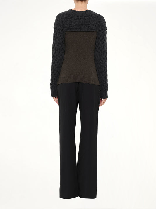 Embroidered Top in Khaki