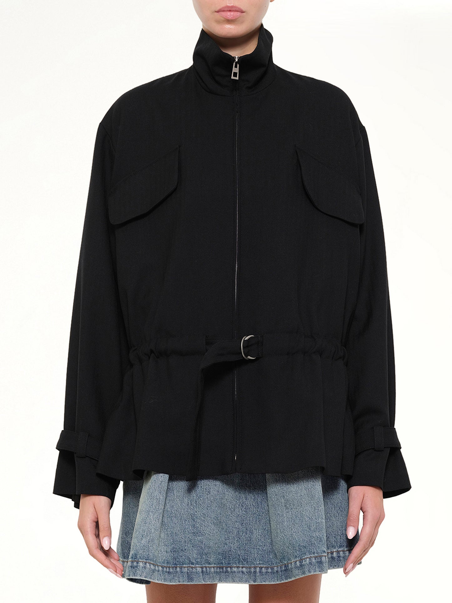 Belted Jacket in Black