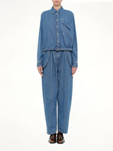 Belted Shirt in Light Blue