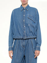 Belted Shirt in Light Blue