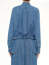 Belted Shirt in Light Blue