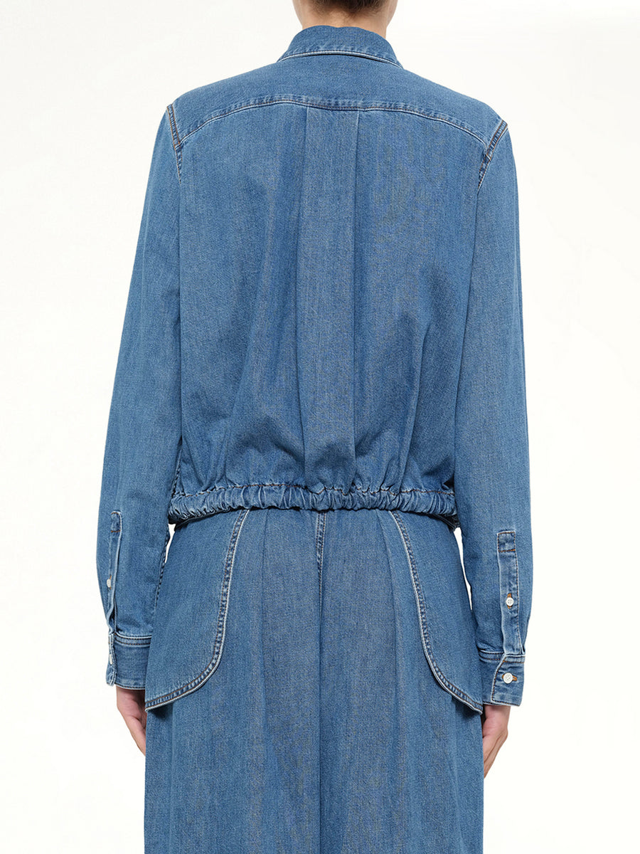Belted Shirt in Light Blue