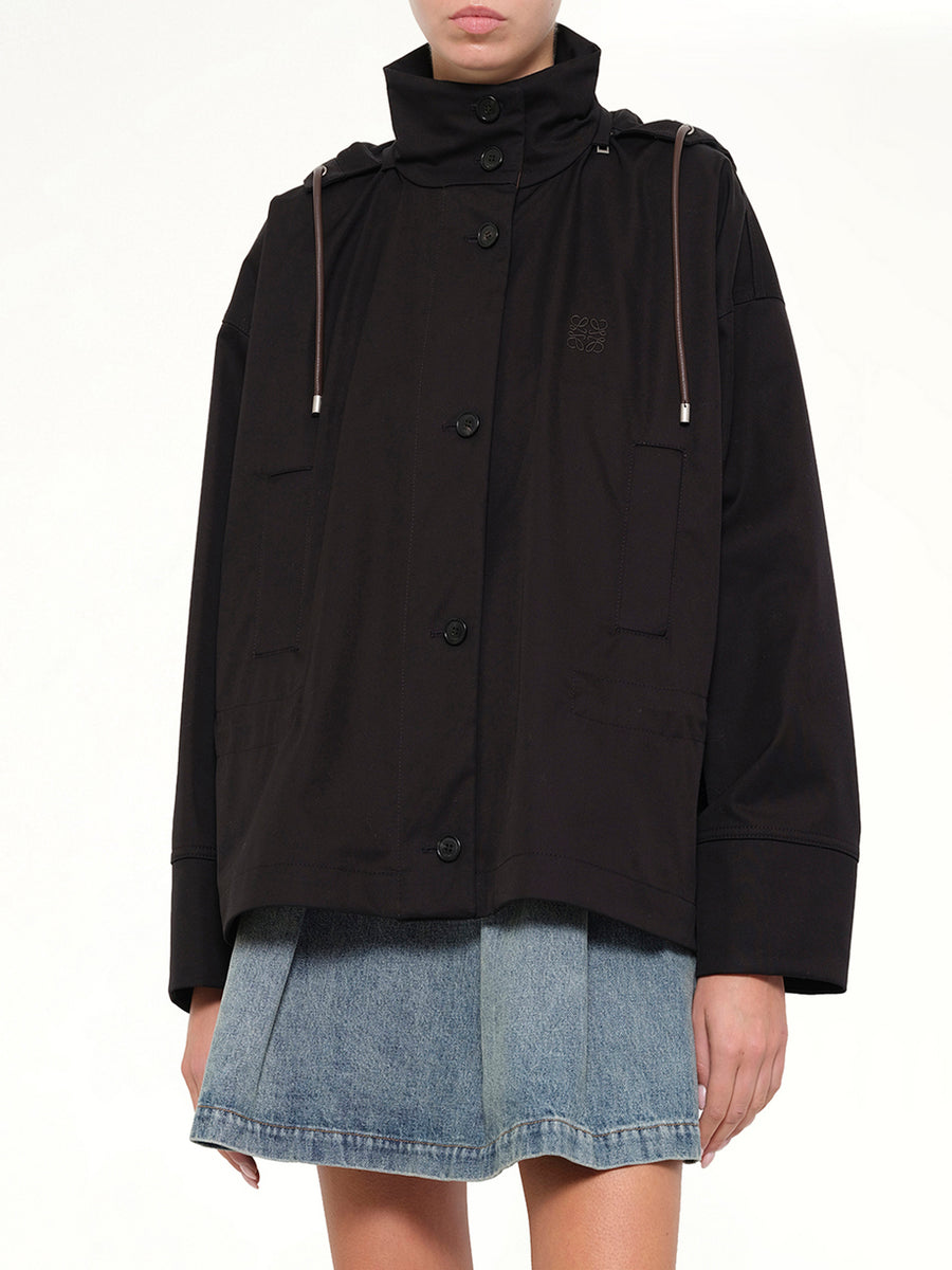 Hooded Jacket in Black