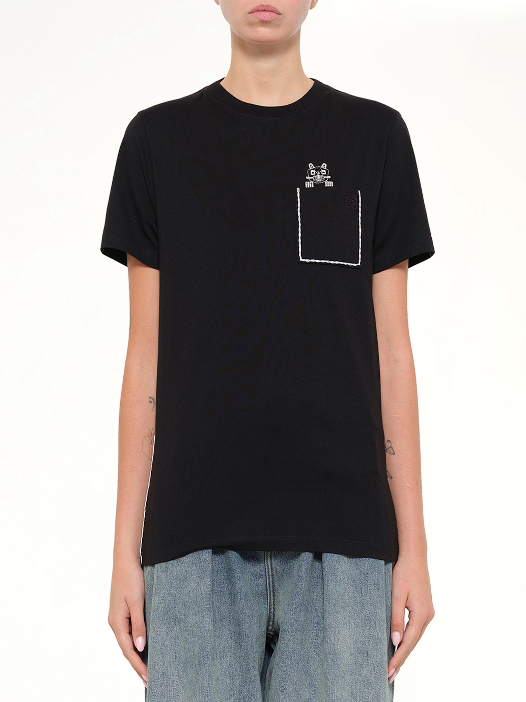 Louis Wain Regular Fit T-Shirt in Black
