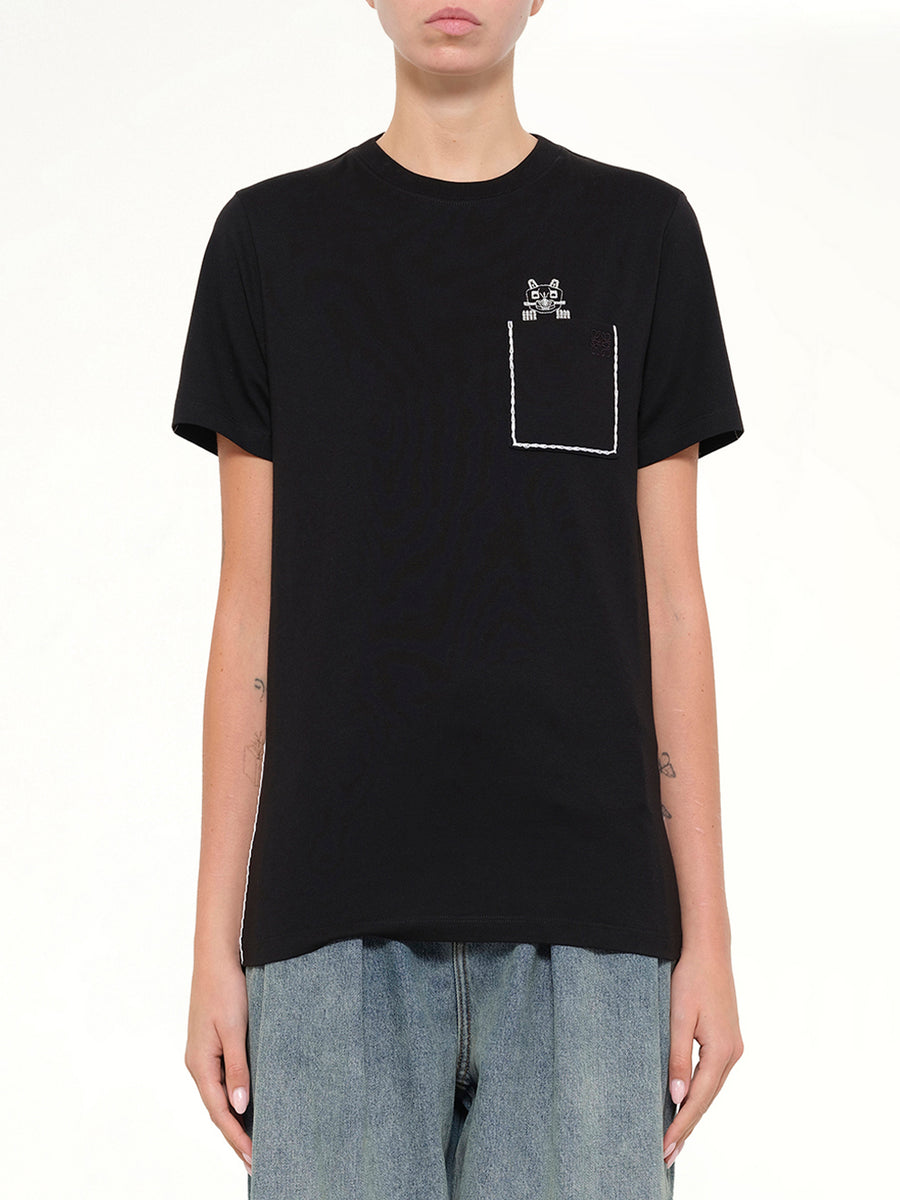 Louis Wain Regular Fit T-Shirt in Black