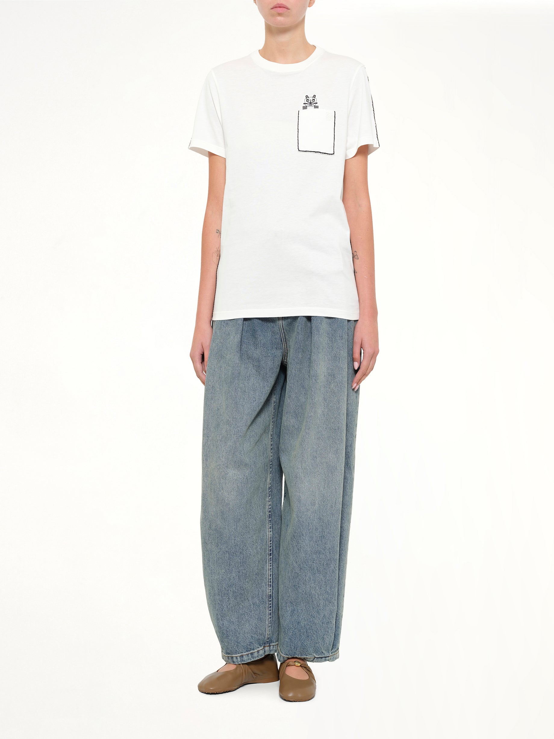 LOEWE , Louis Wain Regular Fit T-Shirt in White Full Reference from MARAIS