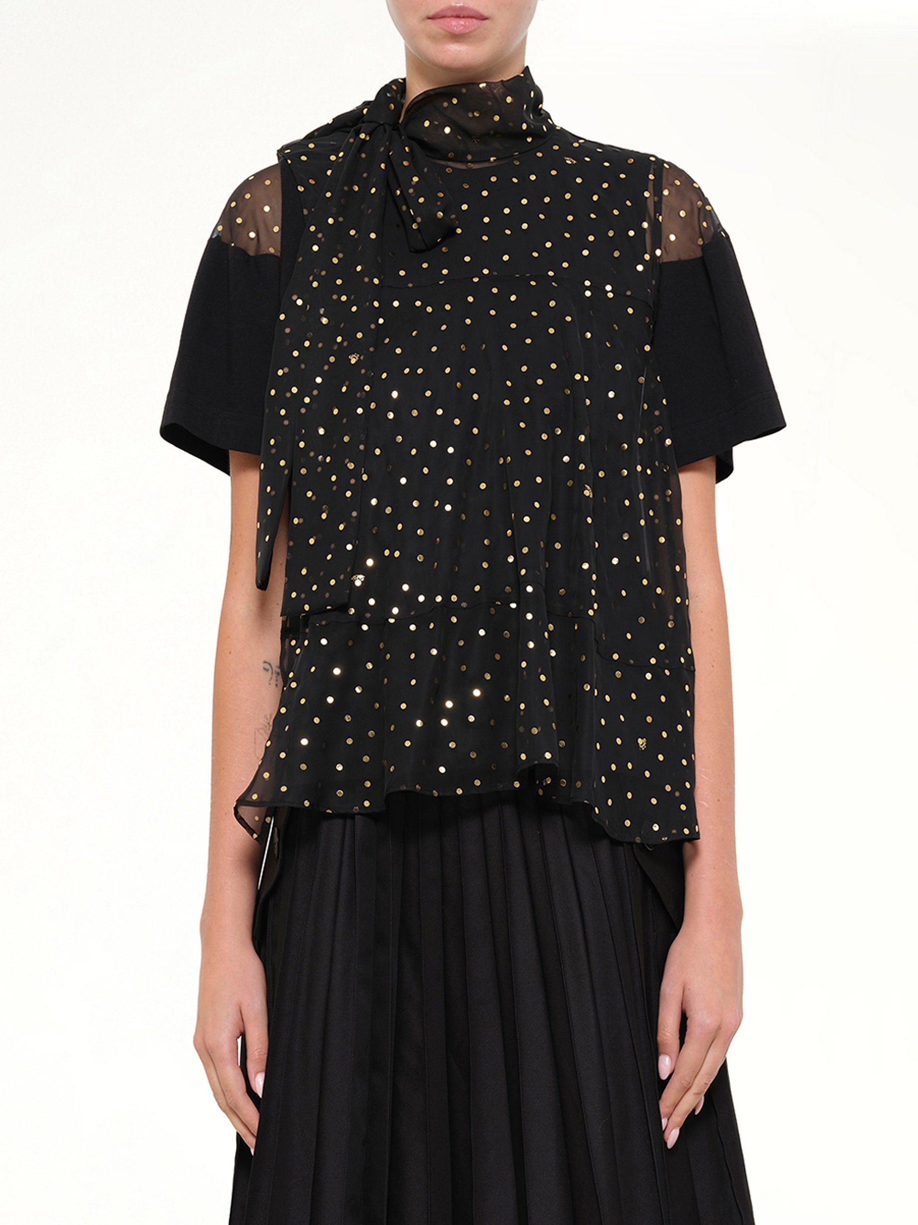 Polka Dot T-Shirt in Black