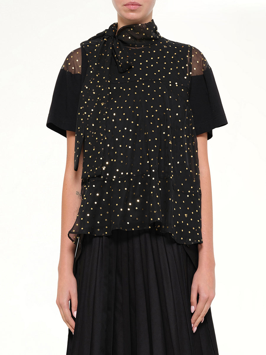 Polka Dot T-Shirt in Black