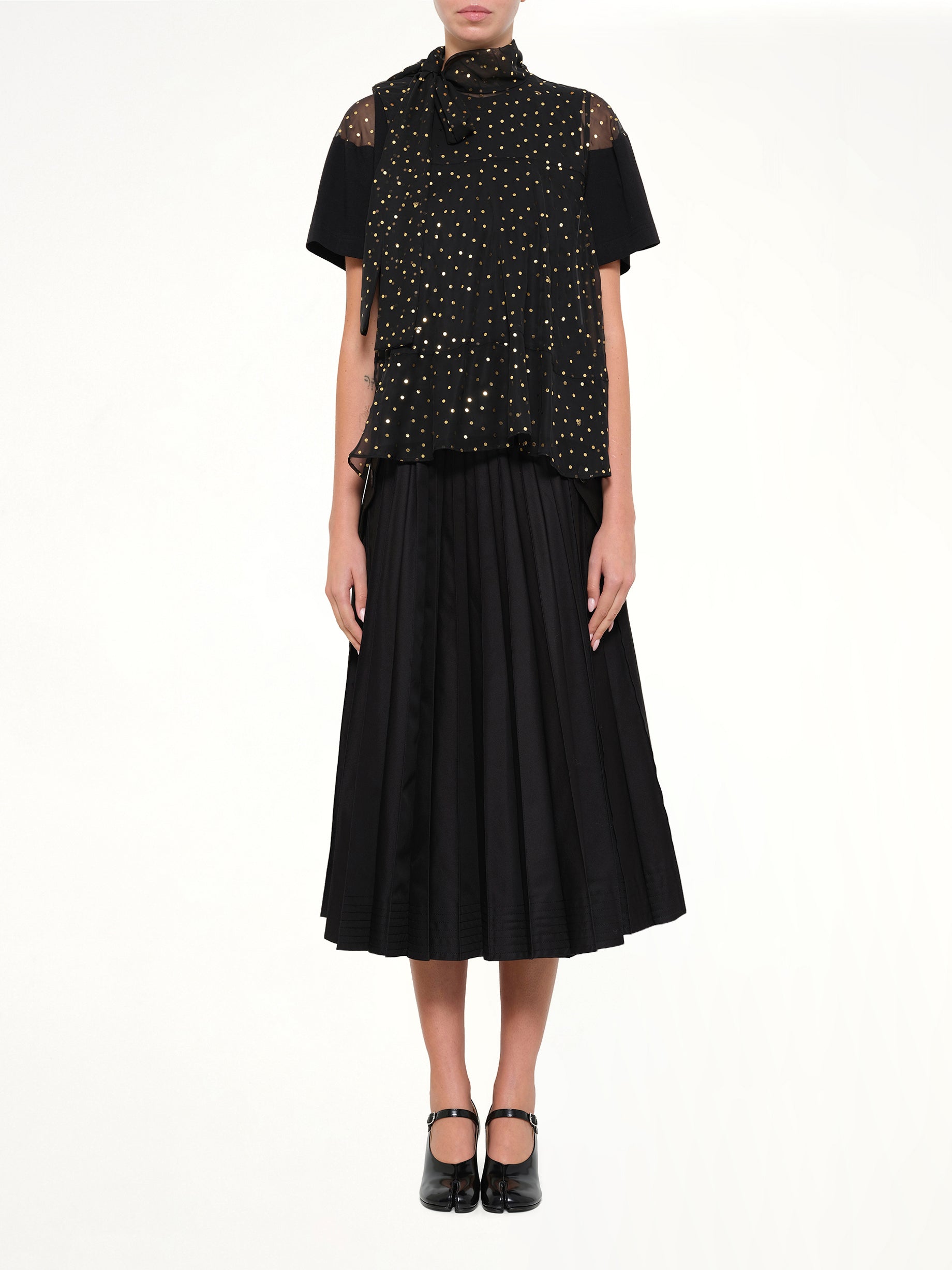 Polka Dot T-Shirt in Black