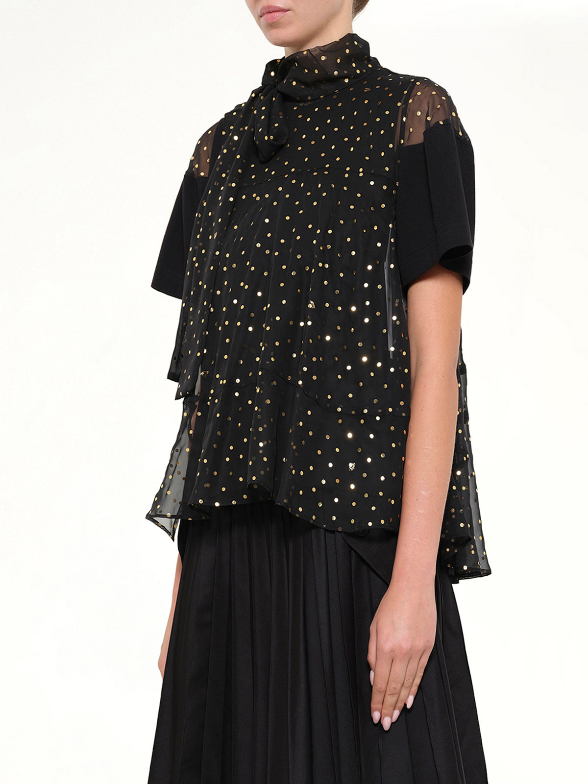 Polka Dot T-Shirt in Black