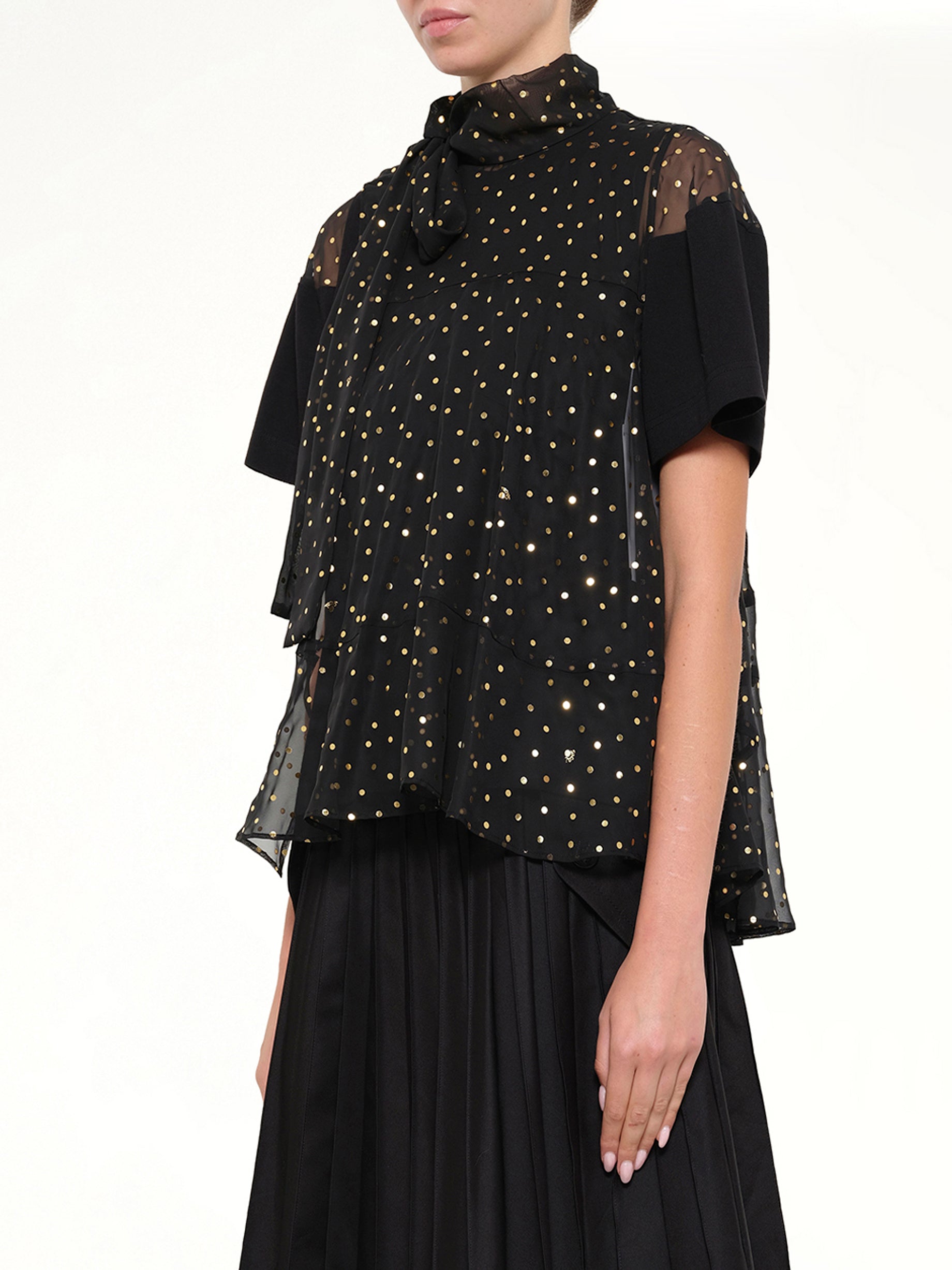 Polka Dot T-Shirt in Black
